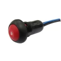 RS PRO Illuminated Push Button Switch Momentary Panel Mount 13.6 mm Cutout SPST Red LED IP67 36V DC 50V AC 209-9057