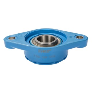 SKF Stainless Steel 2 Hole Bearing Unit 30 mm ID, 157mm Length, Closed End, F2BC 30M-TPSS