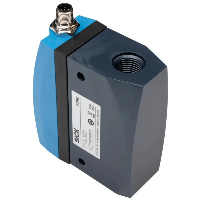 SICK Gas Flow Meter for Compressed Air Stainless Steel Housing 5.3 L/min Min 1590 L/min Max FTMG-ISD15AXO
