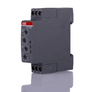 ABB CT-C Series DIN Rail Snap-On Timer Relay 1-Contact 24 to 240 V AC, 0.05 s to 100 h Time Range 1SVR508160R0000