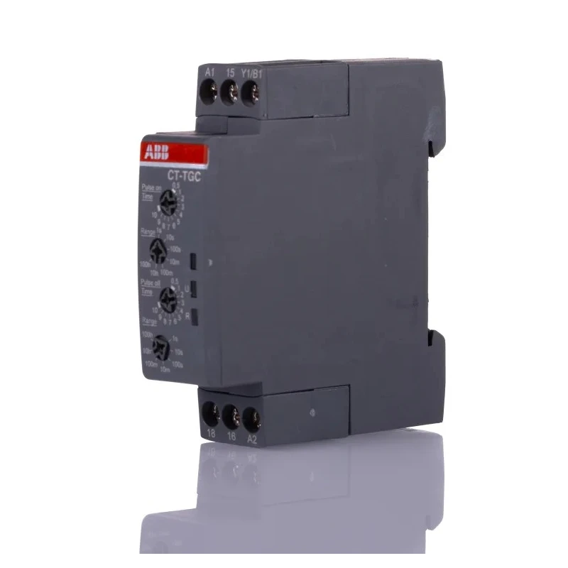 ABB CT-C Series DIN Rail Snap-On Timer Relay 1-Contact 24 to 240 V AC, 0.05 s to 100 h Time Range 1SVR508160R0000