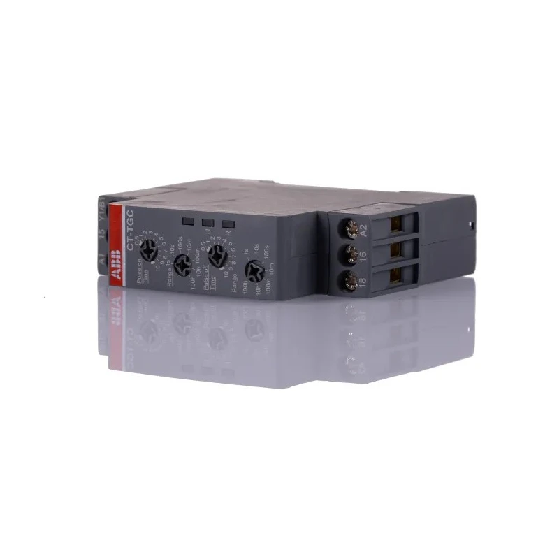 ABB CT-C Series DIN Rail Snap-On Timer Relay 1-Contact 24 to 240 V AC, 0.05 s to 100 h Time Range 1SVR508160R0000