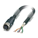 Phoenix Contact Bus Cable Female 8 Way Straight to Free Cable End 2m 30V Polypropylene Jacket Black 1428571