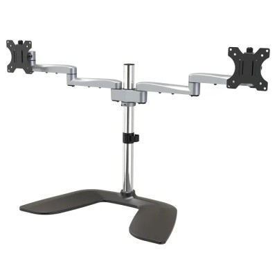 StarTech.com Silver Monitor Arm Desk Mount with VESA 75x75 & 100x100 Support 8kg Load ARMDUALSS