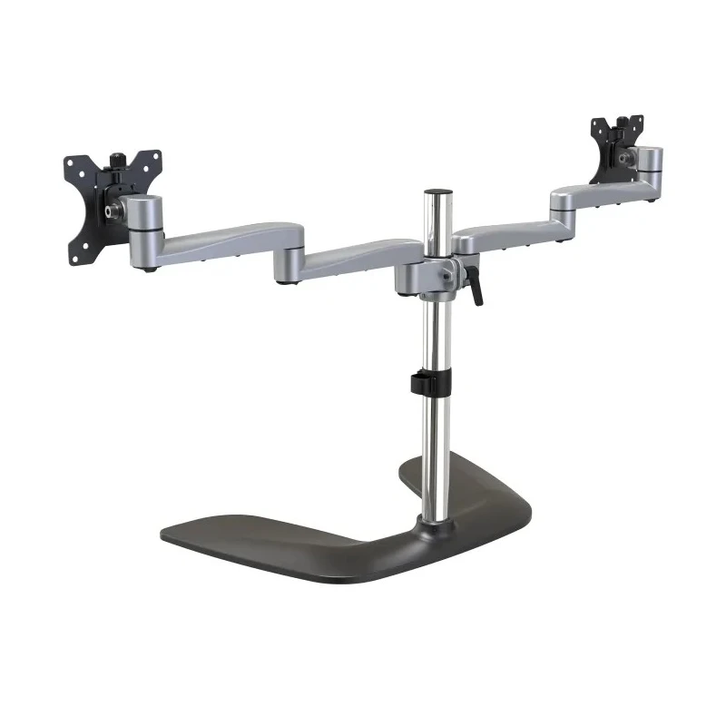 StarTech.com Silver Monitor Arm Desk Mount with VESA 75x75 & 100x100 Support 8kg Load ARMDUALSS