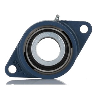 SKF Flange Bearing Unit 2 Hole Cylindrical Bore 30mm ID Cast Iron Steel Housing FYTB 30 FM