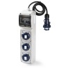 RS PRO Industrial Power Connector Rated At 16A 230V IP65 Grey 3P (2P+T) IP65