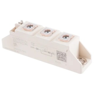 Semikron Danfoss Diode/Thyristor Module SCR 800 V 95 A 150 mA 2 kA 1.65 V SKKH 92/08 E
