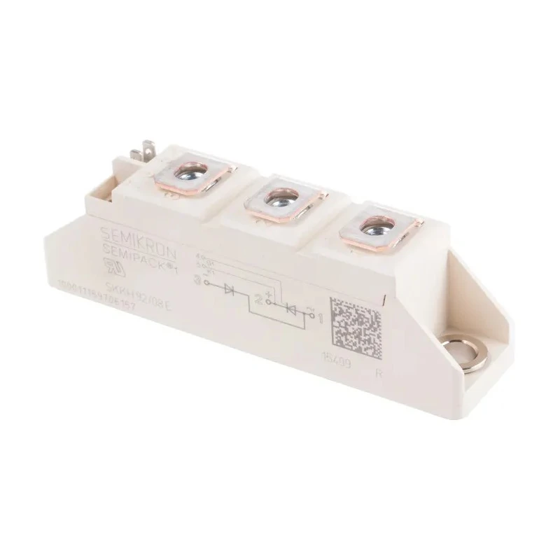 Semikron Danfoss Diode/Thyristor Module SCR 800 V 95 A 150 mA 2 kA 1.65 V SKKH 92/08 E