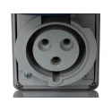 RS PRO Wall Mount Industrial Power Connector 2P+T, Rated At 32A, 230V, IP67 Blue IP67