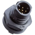 Amphenol Industrial Straight Connector 2 Male X-LOK Series 5A Current Rating AD-02PMMP-QC8001