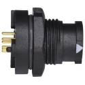 Amphenol Industrial Straight Connector 2 Male X-LOK Series 5A Current Rating AD-02PMMP-QC8001