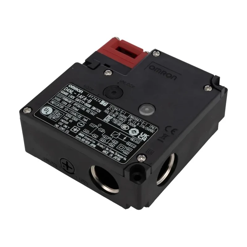 Omron Solenoid Interlock Switch D4NL Series Power to Unlock 24V DC IP67 