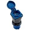 RS PRO Industrial Power Connector Adapter 2P+T 16A 230V IP54 Blue Panel Mount IP54