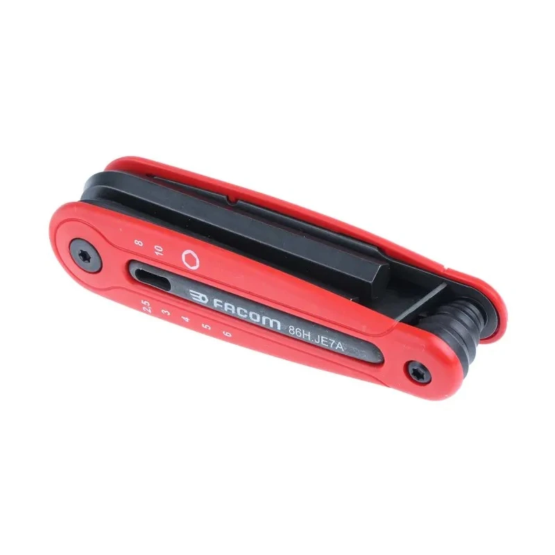 Facom 7 Piece Folding Metric Hex Key Set, Hex Sizes 2.5 - 3 - 4 - 5 - 6 - 8 - 10 mm 86H.JE7A