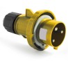 RS PRO Yellow Cable Mount Straight Industrial Power Connector 32A 100-130V IP67 IP67