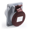 RS PRO Industrial Power Connector 3P+T, Rated At 16A, 415V, IP44, Red, Panel Mount IP44