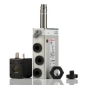 Norgren Pneumatic Solenoid Valve 1/8 in Port Size, Anodised Aluminium Body, 24V, 4 Ports, 2 Positions 2636065024202400