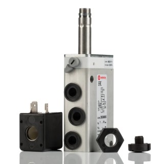 Norgren Pneumatic Solenoid Valve 1/8 in Port Size, Anodised Aluminium Body, 24V, 4 Ports, 2 Positions 2636065024202400