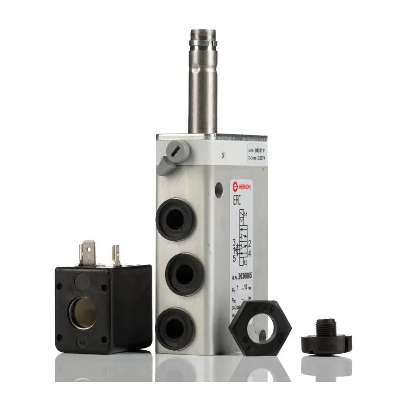 Norgren Pneumatic Solenoid Valve 1/8 in Port Size, Anodised Aluminium Body, 24V, 4 Ports, 2 Positions 2636065024202400