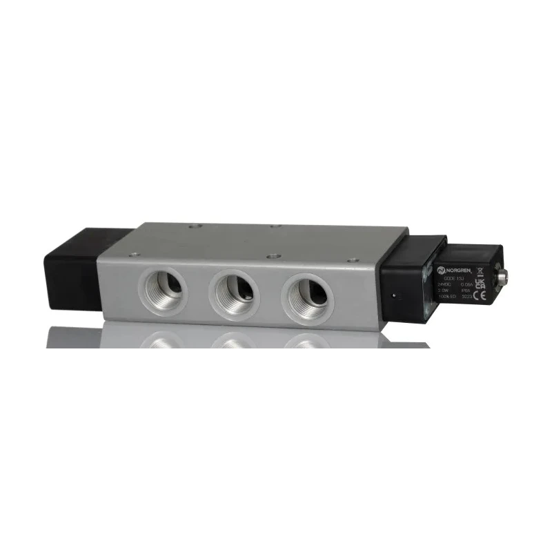 Norgren Pneumatic Solenoid Valve 5-Port Solenoid/Spring Actuated Die Cast Aluminium 24V DC V63D517A-A213J