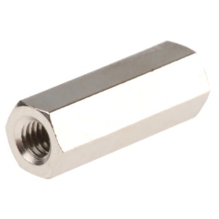 Essentra Threaded Standoff M3, 15 mm Body Brass Hex Shape Female/Female Threads HTSB-M3-15-5-1