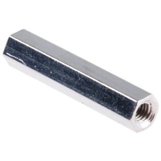 Essentra Brass Threaded Standoff Female/Female Hex 5mm Across Flat 25 mm Length HTSB-M3-25-5-1