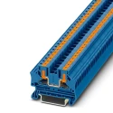 Phoenix Contact PTV Series Feed Through Terminal Block Blue, Push-in Termination, 0.2-6 mm² Cable, 1-Level, 32A 1088729