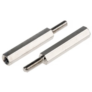 Essentra M3 Brass Hex Standoff Male/Female Thread Size 25 mm Length HTSB-M3-25-5-2
