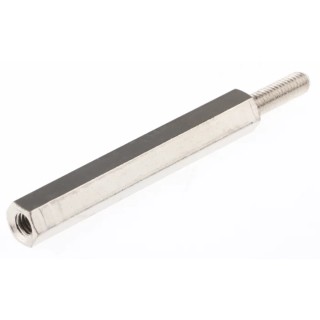 Essentra M3 Brass Hex Standoff, 35 mm Length, Male/Female Thread HTSB-M3-35-5-2
