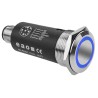 EAO Illuminated Push Button SPDT Latching Panel Mount 22 mm Cutout Blue LED IP65 IP67 35V dc 82-6657.2124