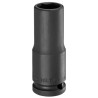SAM 26 mm 12.7 mm Drive Hex Impact Socket, Metric, 78 mm Length NS-26-L