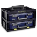 Raaco 2 Cell Black Plastic Compartment Box 195 mm x 386 mm x 263 mm 146418