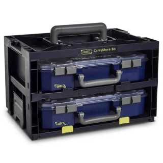 Raaco 2 Cell Black Plastic Compartment Box 195 mm x 386 mm x 263 mm 146418