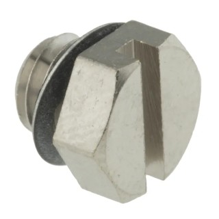 SMC Metric Brass Plug Fitting, M5 x 0.8 Thread, Brass Material, France Origin M-5P