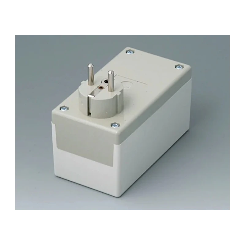 OKW White ABS Plug Case IP40, External Dimensions 65 mm x 120 mm x 65 mm 