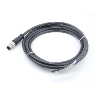 Brad from Molex Sensor Actuator Cable Female 5 Way M12 to Male 4 Way Unterminated, 5 m, Polyurethane Black 1200658746