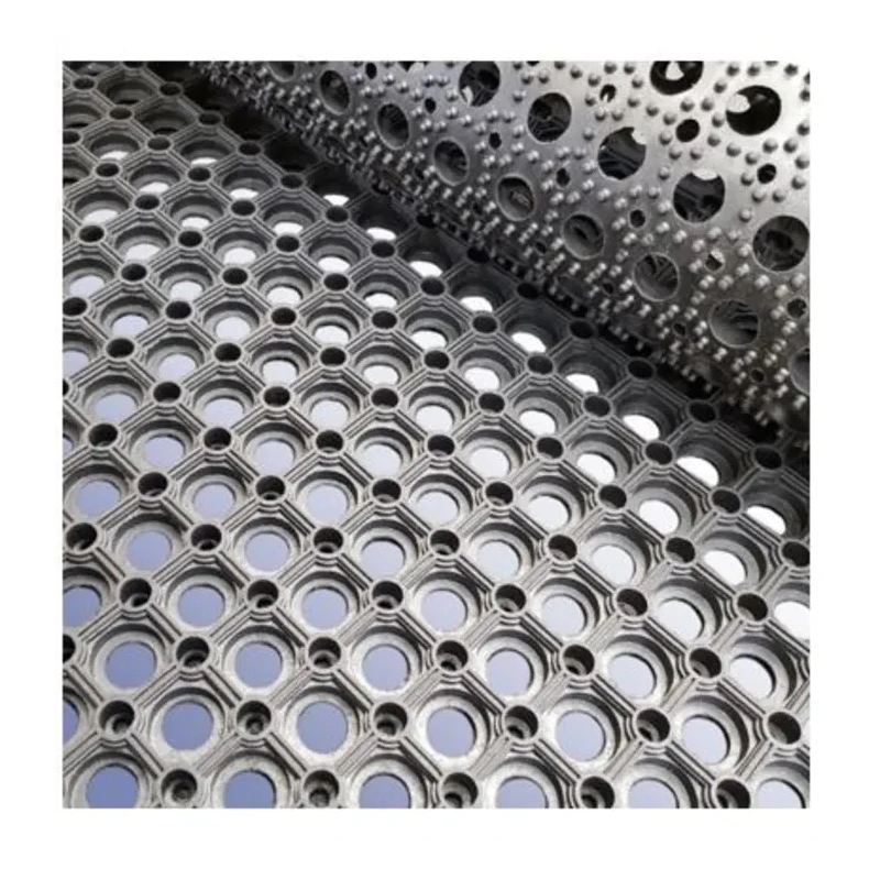 RS PRO Anti-Slip Entrance Mat Holes Indoor Use Black Rubber 300mm Width 1m Length 23mm Thickness 221-7894