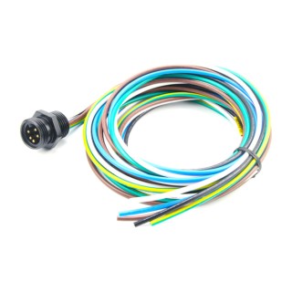 Brad from Molex Male 5 Way 7/8 In Circular, Straight to 5 Way Unterminated Sensor Actuator Cable 2m 1300138079