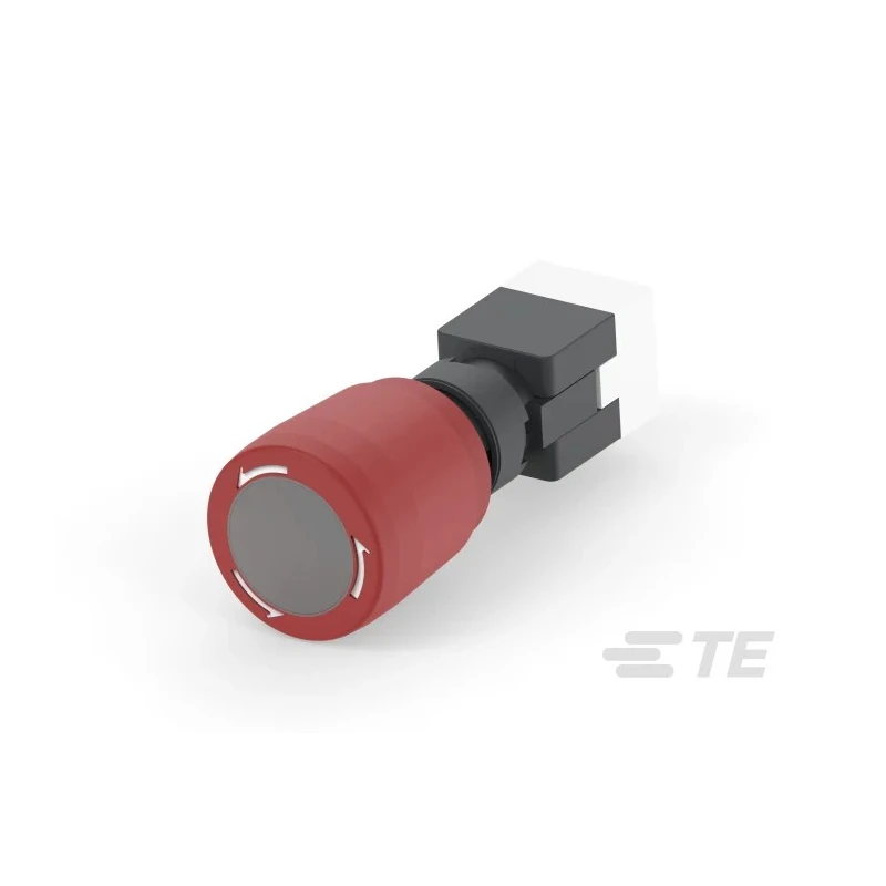 TE Connectivity Twist Release Illuminated Emergency Stop Push Button, Panel Mount, 16 mm Cutout, 1 NO/1 NC PBES16