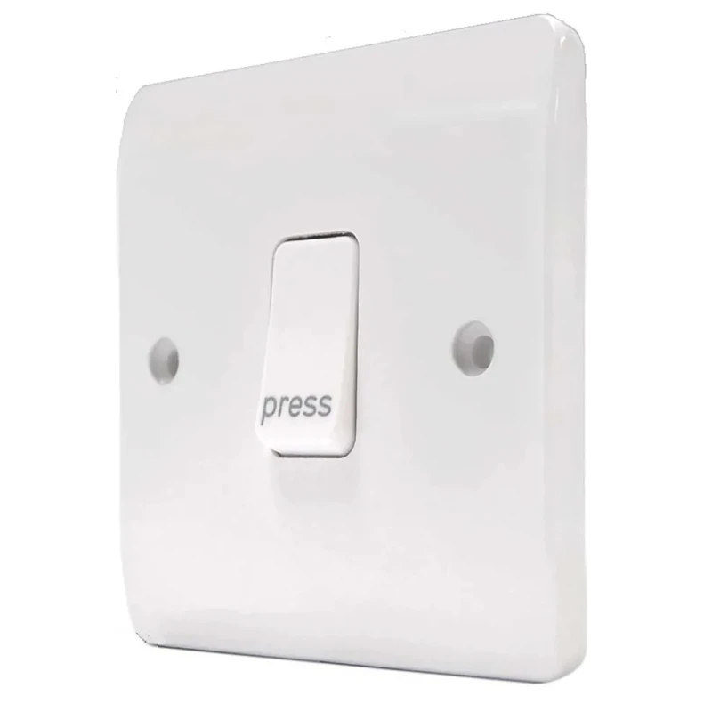 MK Electric White 2 Way Push Button 1 Gang Logic Plus Light Switch 250V K4878P WHI