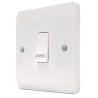 MK Electric White 2 Way Push Button 1 Gang Logic Plus Light Switch 250V K4878P WHI