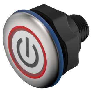 EAO Capacitive Switch Latching NO Illuminated Green IO-Link Stainless Steel IP69K 84-ACKS-C16-04C3