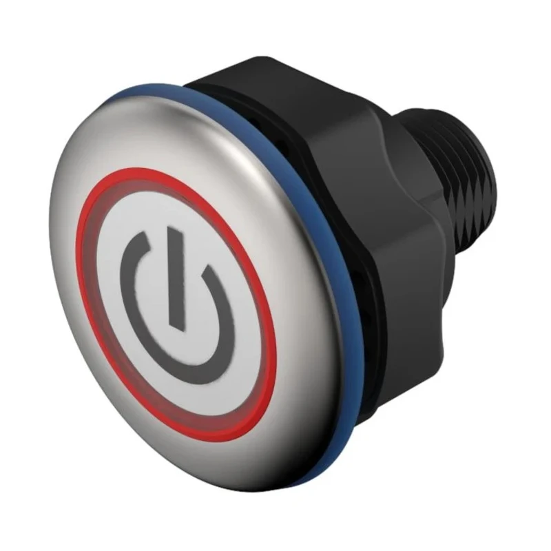 EAO Capacitive Switch Latching NO Illuminated Green IO-Link Stainless Steel IP69K 84-ACKS-C16-04C3