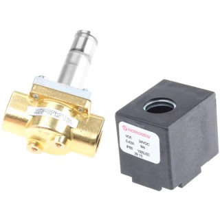 Norgren Pneumatic Solenoid Valve 2 Ports 24V DC Solenoid/Spring Actuation Brass Body 13 bar V05B286N-B433A