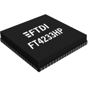 FTDI Chip Controller IC 4-Channel 12 Mbps 1.32V USB 2.0 3.3 V 76-Pin QFN FT4233HPQ-TRAY