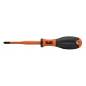 Klein Tools Insulated Screwdriver with PZ2 Tip, 100 mm Hardened Steel Blade, 210 mm Overall Length, VDE/1000V 32247INS