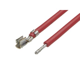 Molex Pre-Crimped Lead Pigtail Cable 24AWG, 450 mm, Red, Straight Female Connector 217511-2115