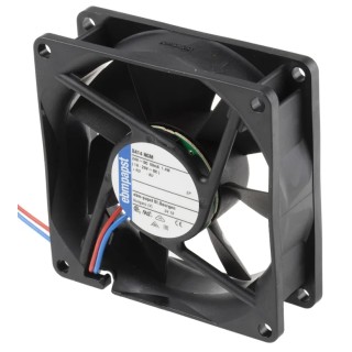 ebm-papst 8400 N Series DC Axial Fan 24V DC 1.4 W Power 58 m³/h Airflow 2600 RPM Speed IP20 80x80x25 mm 