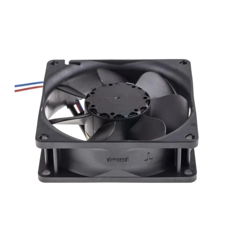 ebm-papst 8400 N Series 12V DC Axial Fan, 79 m³/h Air Flow, 2.8 W Power, 233 mA Max Current, IP68, 80 mm x 80 mm x 25 mm IP68